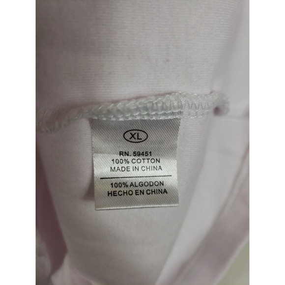 jane ashley Women's top XL white pink floral short sleeve - Picture 5 of 9